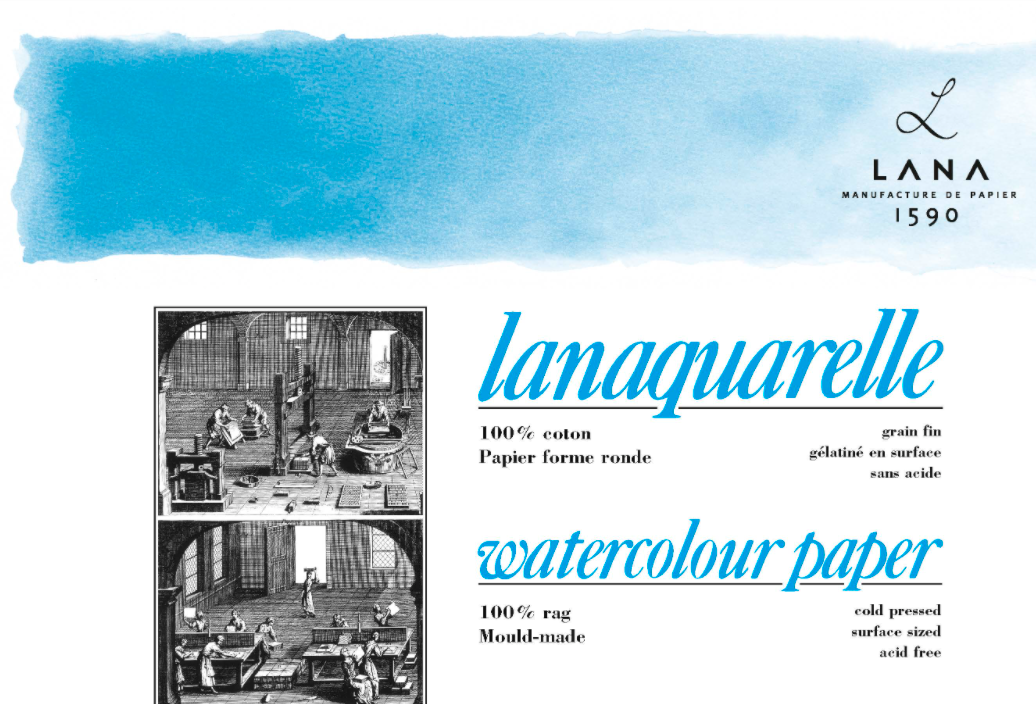 Lana Aquarelle Sheets 300gsm 56x76cm Artlova
