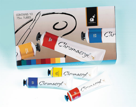 Chromacryl Students Acrylic 10x75ml Set