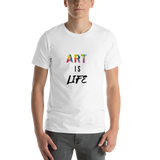 "Art is Life" Men's Cotton Crew Tee Shirt