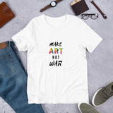 "Make Art Not War" Men's Cotton Crew Tee Shirt