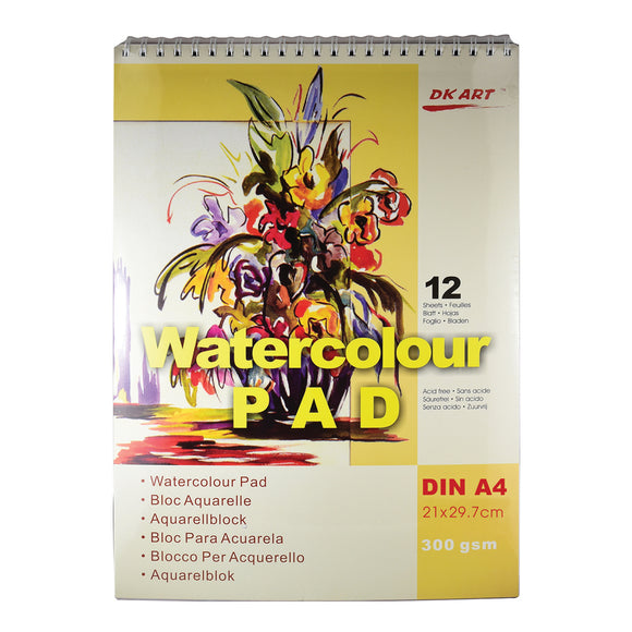 Wirebound 300 gsm Watercolour Pad A4