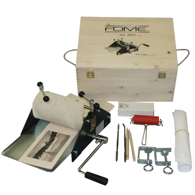 Fome 3622 Printmakers Kit, includes a 3620press, felts, inks, tools, clamps. Everything you need to make your first prints