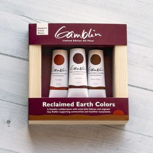Gamblin Reclaimed Earth Colors.  Art helping clean up our Environment