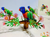 Rainbow Lorikeet Aussie Parrot 3D Card