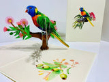 Rainbow Lorikeet Aussie Parrot 3D Card