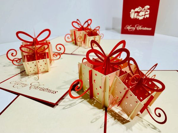 Merry Christmas Presents 3D Card