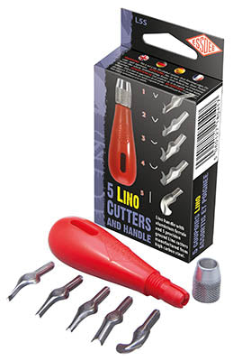 ESSDEE : Lino Cutters and Handle 5pk Set